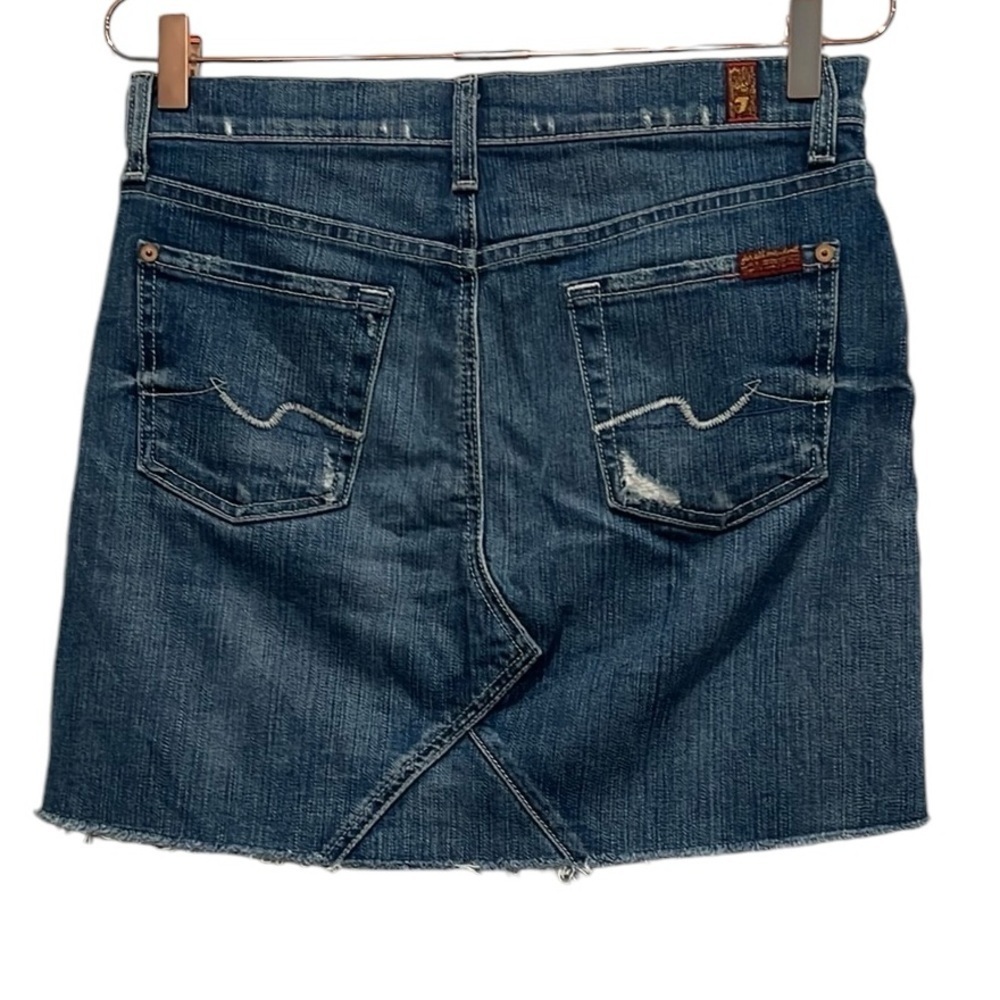 Blue Denim Mini Skirt - Picture 6 of 10